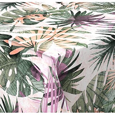 Venilia Véniline Tropics Tovaglia ovale in tela cerata, motivo grafico, facile da pulire, 1,4 x 2 m Venilia Véniline Tropics Tovaglia ovale in tela cerata, motivo grafico, facile da pulire, 1,4 x 2 m