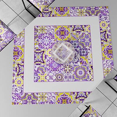 PETTI Artigiani Italiani Centrotavola, Centrotavola Cucina, Centrotavola Moderno in Stampa Digitale Vietri Viola, 100% Made in Italy PETTI Artigiani Italiani Centrotavola, Centrotavola Cucina, Centrotavola Moderno in Stampa Digitale Vietri Viola, 100% Made in Italy