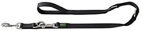 HUNTER Nylon Adjustable Extra Long Lead, 20/300 cm, Black Guinzaglio, Nero