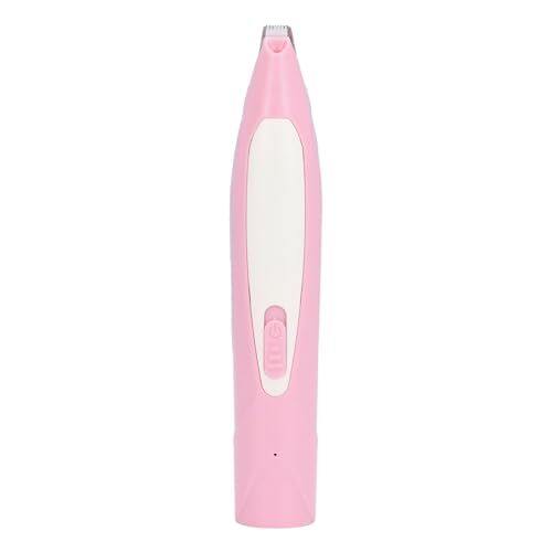 Generic Taglia Zampe per Cani, Tagliacapelli per Animali Domestici con Luce a LED da 500 MAh, Vibrazioni Ridotte, Efficiente per Cani e Gatti (PINK)