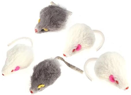 FOMIYES 5 Pz Pulire i Giocattoli Pelle Di Criceto in Ceramica Soffici Animali Di Peluche Gattino Pettine Per La Coppa Giocattoli Per Animali Domestici Topo Gatto Piccolo Animale Domestico