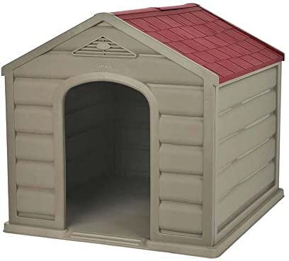 KG KITGARDEN , Cuccia da giardino per cani medio/piccolo, beige/terracotta, , 61 x 68 x 59 cm