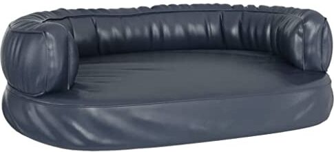 vidaXL Letto per Cani con Gommapiuma Blu Scuro 60x42 cm in Similpelle