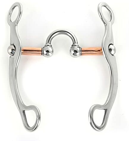 Generic A BOCCA DI CAVALLO PER CORREZIONE EQUINA PROFESSIONALE 5 A RULLO SNAFFLE IN ACCIAIO INOSSIDABILE