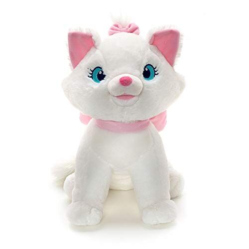 Disney Peluche medio morbido Minou, Gli Aristogatti, 38 cm, gattino con pelo e coda soffici, collare e fiocco, adatto per bambini da 1 anno in su