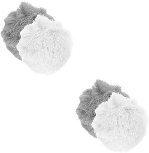 ERINGOGO 4 Pezzi Coda Di Coniglio Palla Di Peluche Costumi Per Adulti Goth Accessori Coniglietto Nero Costumi Di Coniglio Per Coniglietto Costumi Coniglietto Code Di Coniglietto Coda Di