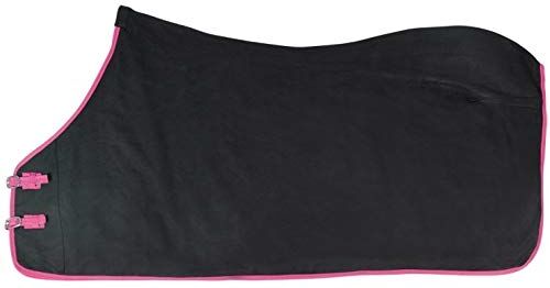 PFIFF 102454 Costa Coperta in pile, colore: Nero/Rosa 115