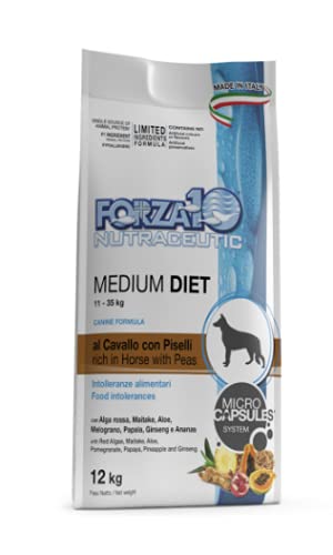 Forza10 Forza 10  Medium Cavallo alimento Cane Secco Premium 12kg Sacchetto, Multicolore, Unica