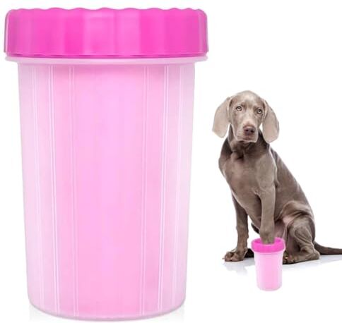 Generic PULISCI ZAMPE CANE, pulisci zampe cane taglia grande, media e piccola, lavazampe per cani taglia grande, pulisci zampe cane taglia media, pulisci zampe cane taglia piccola, oggetti per cani (rosa)