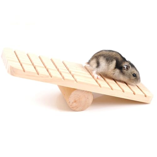 BOSREROY Giocattolo in legno altalena esercizio criceto divertente piccolo arrampicata animale giocattolo