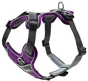 HUNTER DIVO Pettorina per cani, L-XL, 79-107 cm, colore: Viola/Grigio