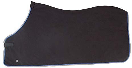 PFIFF 102312 Coperta in pile "Boise", colore: Nero/Blu 105