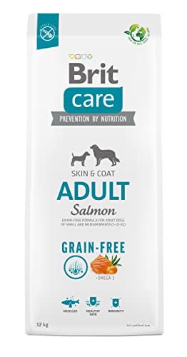 Brit Dry food for adult dogs small and medium breeds  Care Grain-free Adult Salmon- 12 kg