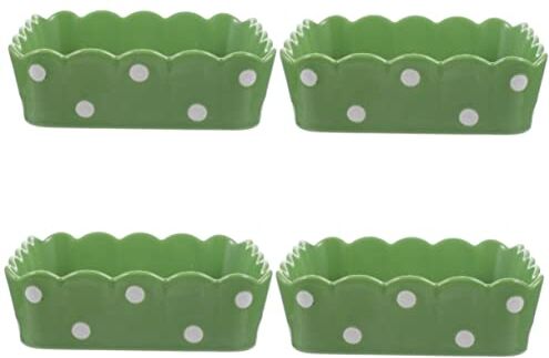 POPETPOP 4Pcs Per Dot Green Alimentatori Maiale Guinea Gerbillo Piccolo Alimentatore Chichilla Aliante Furetto Con Riccio Pappagallo Uccelli Ciotola Piatti Contenitore Ratto Cibo Per