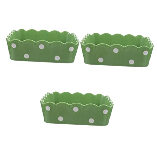 Mipcase 3Pcs Pet Feeder Polka Chichilla Distributore Di Cibo Piatto Dot Uccelli Riccio Per Pappagallo Modello Piccolo Guinea Animale Aliante Furetto Coniglio