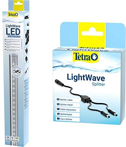 Tetra Lightwave Set 270, Illuminazione a LED per Acquari con Adattatori e Spina di Alimentazione, Lampada per Acquari ad Alta Efficienza Energetica e Lunga Durata & Lightwave Splitter, Connettore