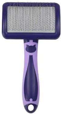 AcLipS Articoli for animali domestici, pettini for cani, articoli for gatti, toelettatura for animali domestici, tiratura dei peli, spazzola galleggiante, pettine ad ago curvo (Color : Purple)