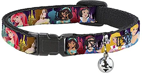 Buckle-Down Buckle Down Disney Princess Poses Silhouettes/Castello Viola/Multicolore Disney Breakaway plastica Clip Collare