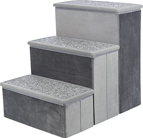 Trixie Scala con vano portaoggetti, 34 x 45 x 50 cm, colore: grigio