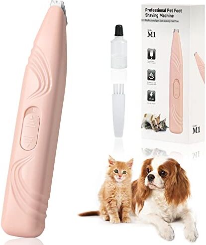 Generic Tagliazampe di cane, tagliazampe di gatto a basso rumore elettrico mini tagliaunghie per animali di piccola e media taglia (rosa)