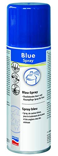 Kerbl Spray blu Spray colorante blu per la cura della pelle e degli zoccoli per animali, 200 ml / bomboletta spray.