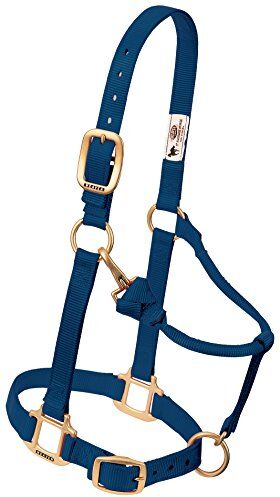 Weaver Leather Cavezza da Cavallo in Nylon Regolabile, Cavallo Grande, Blu Navy