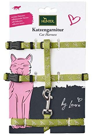 HUNTER By Laura Cat harness with line Lime