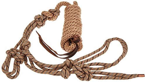 Weaver Leather 35 – 7804-h5 Riflettente Diamond Braid Rope Halter & Lead Media, Colore: Marrone Chiaro/Marrone Scuro, Cavallo