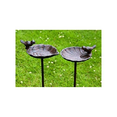 Boltze Abbeveratoio uccelli, Bar in giardino bagno uccello, in ghisa, 1 Pezzo, 20 cm x 14 cm x 98 cm