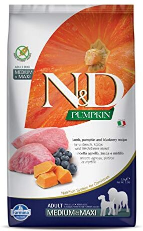 Farmina Natural & Delicious Grain Free Pumpkin Agnello e Mirtillo Adult Medium Maxi 2,5kg