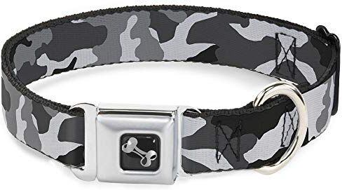 Buckle-Down Buckle Down Camo Olive Collare Osso, L/15 – 66 cm