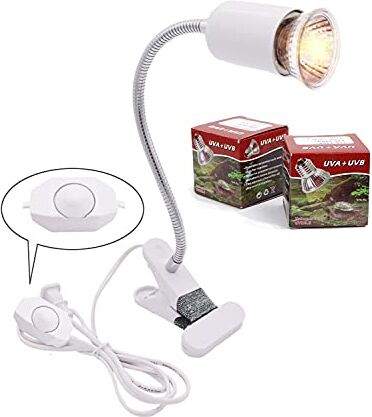 yanhe 3 pezzi acquario tartaruga riscaldante luce rettile luce calda luce calda E27 UVA + UVB rettile acquario rettile Hot Spot Light 50W (bianco)… B099873CST