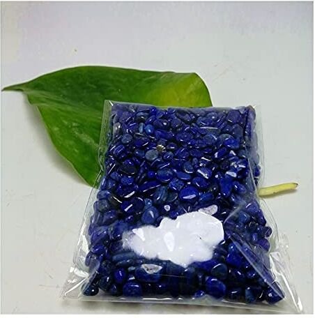 LABDIP decorazione della stanza 50-100 g Pietra smagnetizzata Acquario Pietre di ghiaia di cristallo naturale Pietra decorativa burattata (Color : Lapis, Size : 100g)