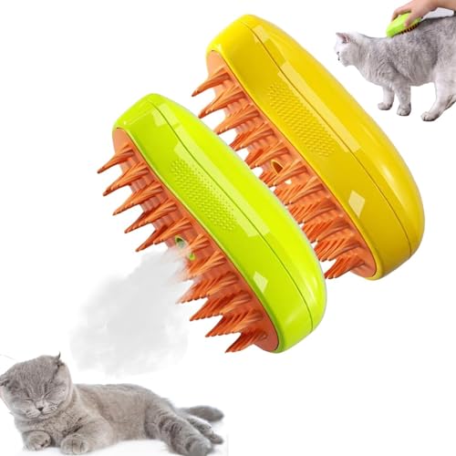 Generic 3 in 1 Spazzola a vapore per gatti, spazzola per toelettatura multiuso e cane, spazzola per toelettatura a vapore per gatti e cani, pettine per depilazione, spazzola per animali