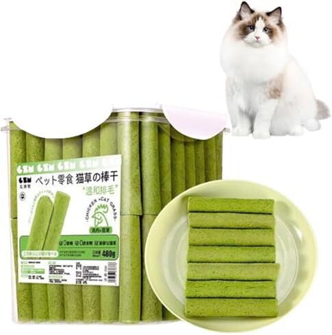 Generic Cat Grass Teething Stick, Cat Grass Teething Stick Hairballs, Cat Grass Teeth Cleaner, Natural Grass Molar Rod for Cat Indoor, Cat Teeth Cleaning Cat Grass Stick, Kitten Grass Teething Stick (02)