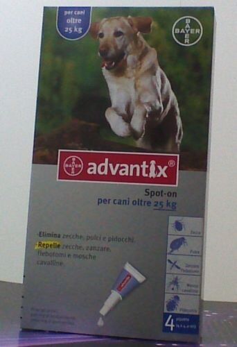 Bayer ADVANTIX  SPOT-ON CANI oltre 25 kg ANTIPARASSITARIO ZECCHE PULCI