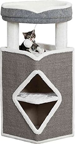 Trixie Arma Torre per Gatti, 98 cm, Colore: Grigio/Blu/Grigio