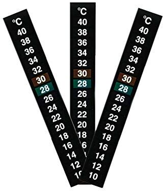 N\A 3 Pezzi Misuratore di Temperatura Adesivo Stick-on Termometro Digitale Temperatura Acquario Termometro Usato per Acquario Pesci Serbatoio e Acquario