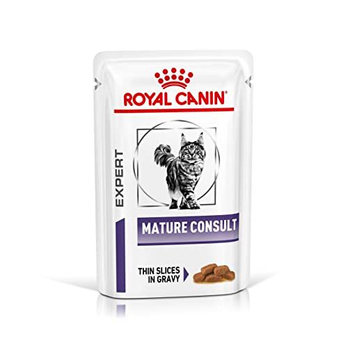 ROYAL CANIN Veterinary Mature Consult Feline   12 x 85 g   Alimento completo per gatti   Per gatti in età avanzata per una cura ottimale   In busta fresca