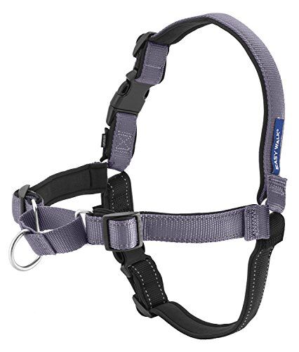 PetSafe Cani Imbracatura Deluxe Easy Walk, Media, Grigio, Nylon, Acciaio/Nero, M