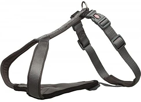 Trixie -Imbracatura XS, 27-32 cm/10 mm, Colore: Grafite, Pettorina Y Premium, XXS, 27-32cm/10mm, Neoprene