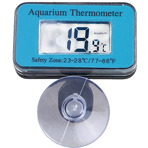 ZYWUOY 2 termometri per acquario, LCD digitale per pesci acquario, temperatura del serbatoio impermeabile