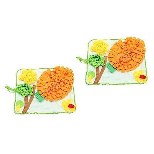 iplusmile 2Pcs Coniglio Sniffing Pad Dogman Giocattoli Cucciolo Giocattolo Puzzle Giocattolo Coniglio Alimentazione Pad Nascondendo Cibo Giocattolo Pet Giocattolo Panno Criceto Snuffle Mat