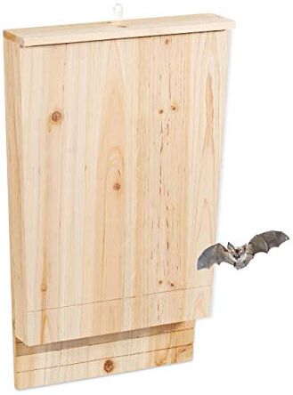 Relaxdays , Naturale Casetta XL per Pipistrelli, Nido Grande, Bat Box, Legno non Trattato, HLP 55x35x7,5 cm