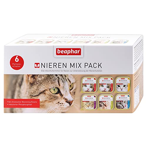 Beaphar niere Dieta Mix per Cibo per Gatti   Dieta Alimento per Gatti Gatto Cibo insuffizienz   bei cardioide cardioide   Umido – Pack con 5 varietà   Confezione da 6 X 100 G