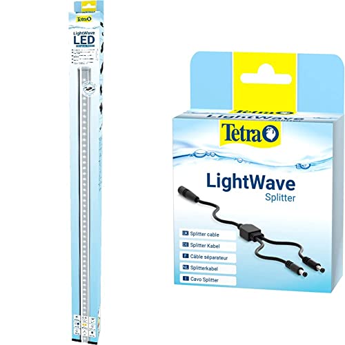 Tetra Lightwave Set 830, Illuminazione a LED per Acquari con Adattatori e Spina di Alimentazione & Lightwave Splitter, Connettore per Due Luci Lightwave