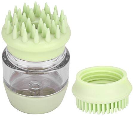 Zerodis New Pet Bath Massage Brush Dispenser di sapone e shampoo per gatti per cani per la toelettatura quotidiana Risciacqua il pelo mentre rimuovi pelucchi e capelli sparsi per i capelli corti