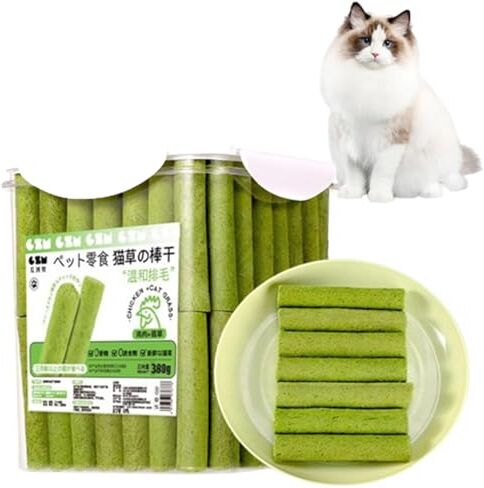 Generic Cat Grass Teething Stick, Cat Grass Teething Stick Hairballs, Cat Grass Teeth Cleaner, Natural Grass Molar Rod for Cat Indoor, Cat Teeth Cleaning Cat Grass Stick, Kitten Grass Teething Stick (01)