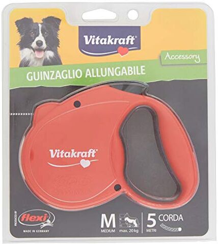 Vitakraft Guinzaglio per Cani, 5m, Rosso