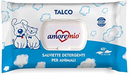 Mitac 560 Salviette al Talco Extra Large per il Manto di Cani, Gatti e Animali Domestici, Disinfettanti e Igienizzanti, 30x20 cm 14 Confezioni da 40 Salviettine